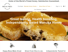 Tablet Screenshot of beesandtrees.com